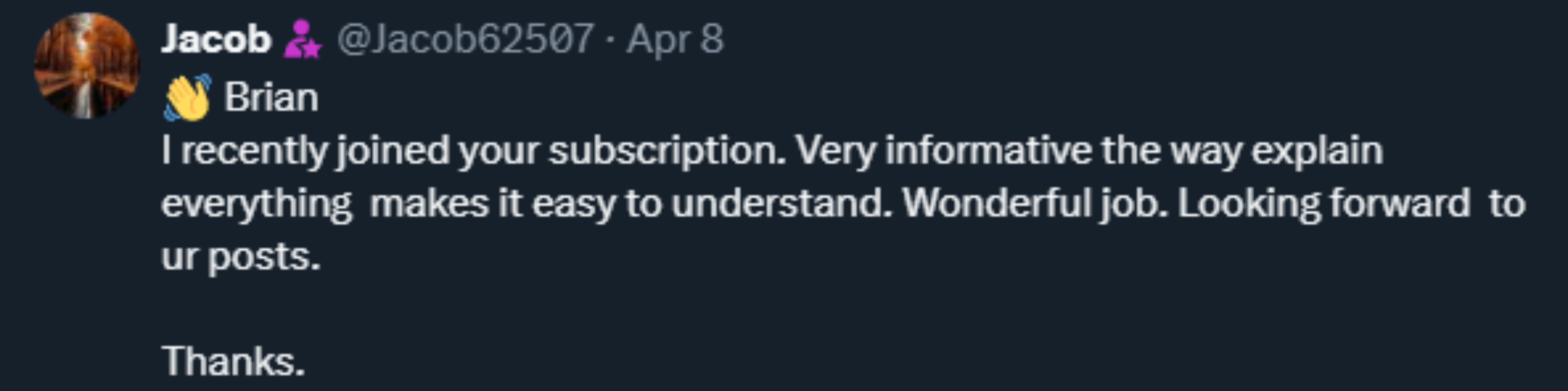 X Testimonial #25