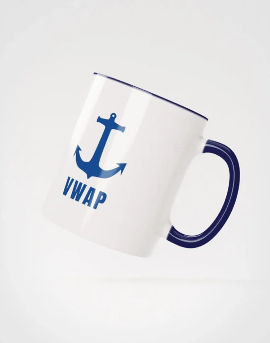 blue "anchored vwap" mug